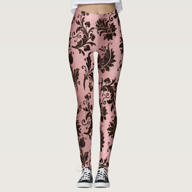 The Bronze Velvet  Series Design 2  Leggings (Front)