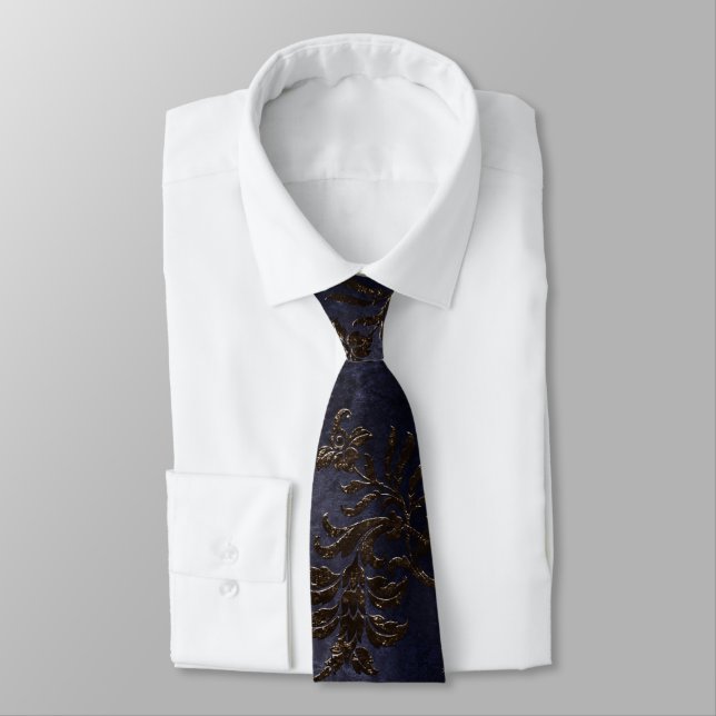 The Bronze Velvet  Series Design 2  Tie (Tied)