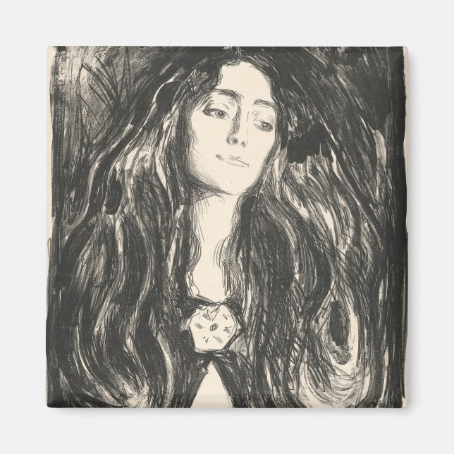 The Brooch Eva Mudocci Edvard Munch Magnet (Front)