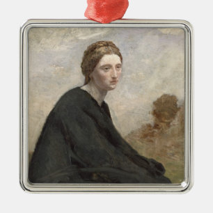 The brooding girl, c.1857 metal tree decoration