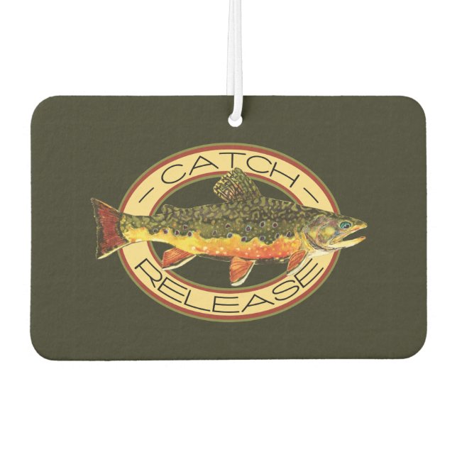 The Brook Trout Car Air Freshener (Front)