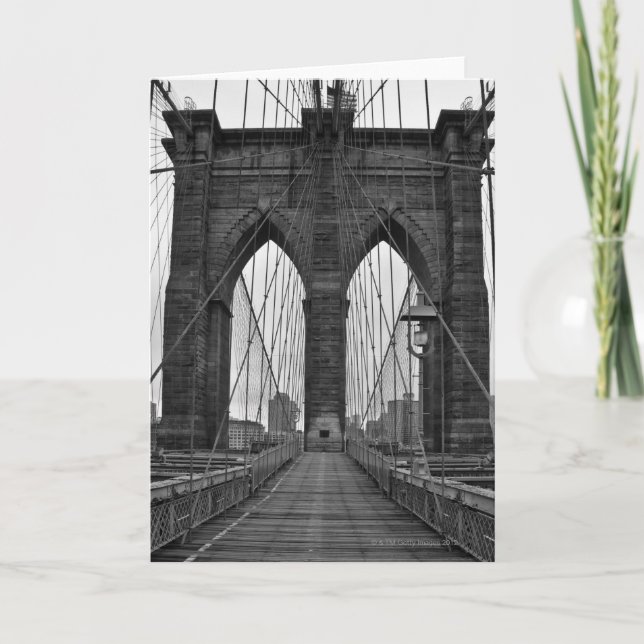The Brooklyn Bridge in New York City Card (Front)