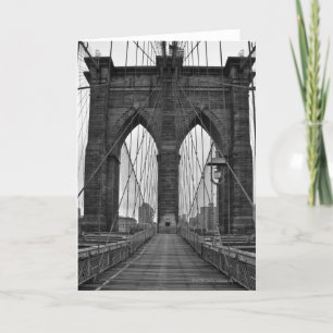 The Brooklyn Bridge in New York City Card