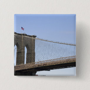 The Brooklyn Bridge in New York City, New 2 15 Cm Square Badge
