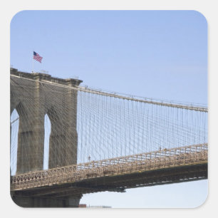 The Brooklyn Bridge in New York City, New 2 Square Sticker