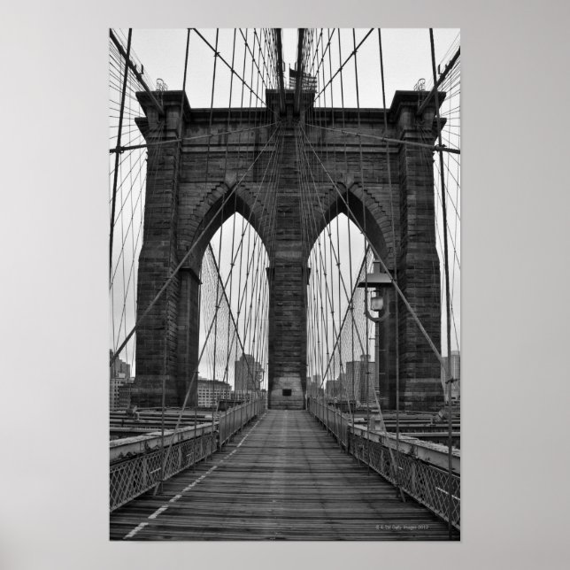 The Brooklyn Bridge in New York City Poster (Front)