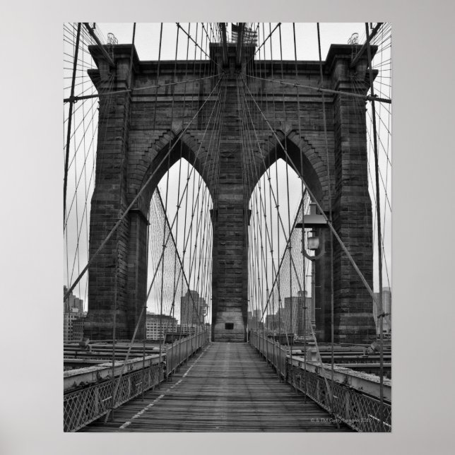 The Brooklyn Bridge in New York City Poster (Front)