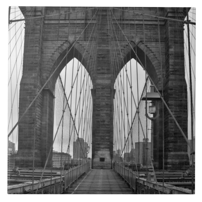 The Brooklyn Bridge in New York City Tile (Front)