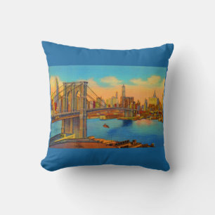 the Brooklyn Bridge print Cushion