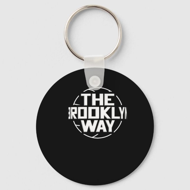 The Brooklyn Way Net Basketball  Key Ring (Front)
