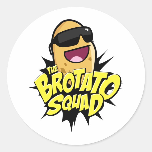 The Brotato Squad Symbol! Classic Round Sticker (Front)
