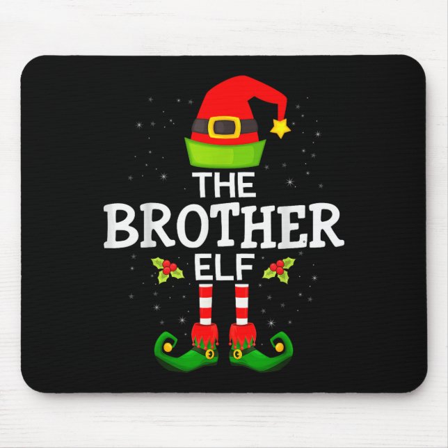 The Brother Elf Christmas Family Matching Pajama  Mouse Mat (Front)