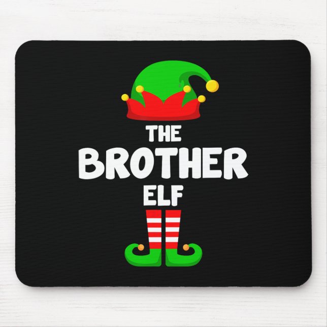 The Brother Elf Funny Christmas Matching Family Pa Mouse Mat (Front)