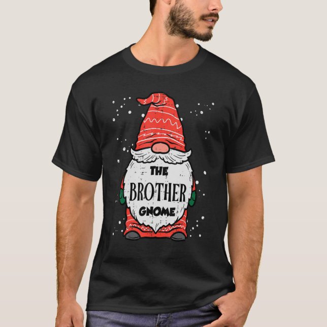 The Brother Gnome Xmas Matching Christmas For Fami T-Shirt (Front)