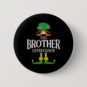 The Brother Leprechaun St Patricks Day Matching 6 Cm Round Badge