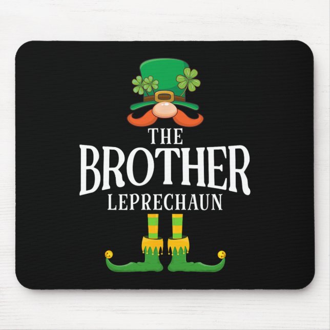 The Brother Leprechaun St Patricks Day Matching  Mouse Mat (Front)