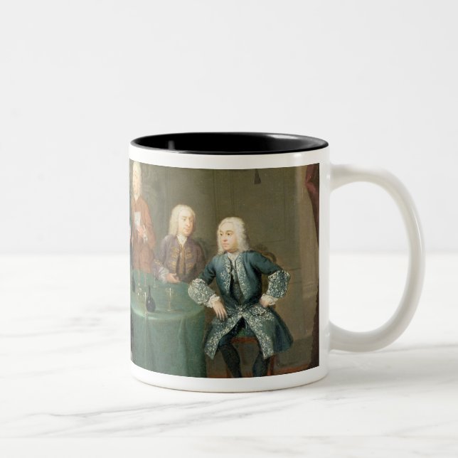 The Brothers Clarke with Other Gentlemen Taking Wi Two-Tone Coffee Mug (Right)