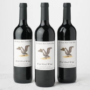 The Brown Pelican (Pelecanus occidentalis) NY Bird Wine Label