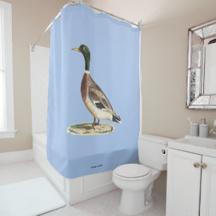 The Brown Thrush or Brown Thrasher, New York Birds Shower Curtain