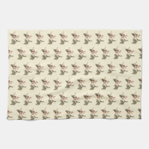 The Brown Thrush or Brown Thrasher, New York Birds Tea Towel