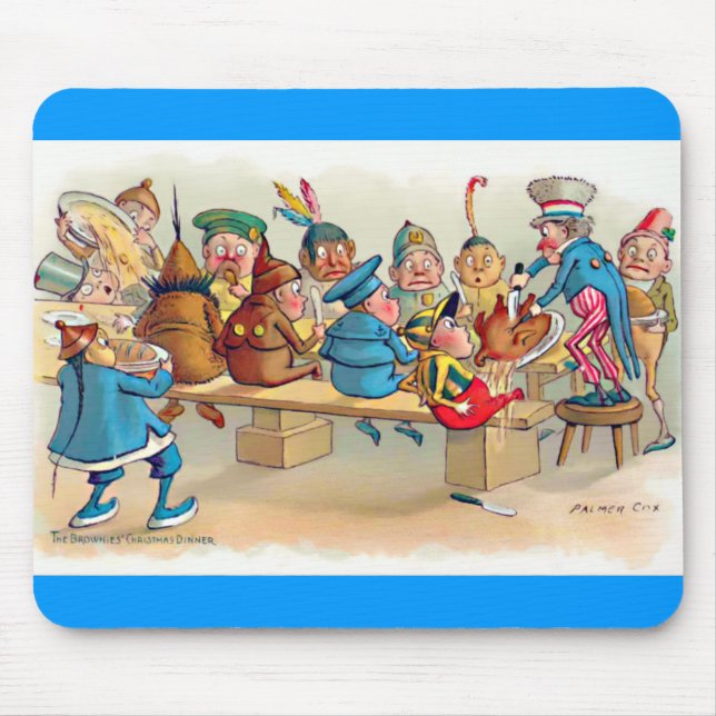 The Brownie's Christmas Dinner Mouse Mat (Front)