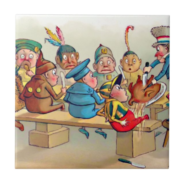 The Brownie's Christmas Dinner Tile (Front)