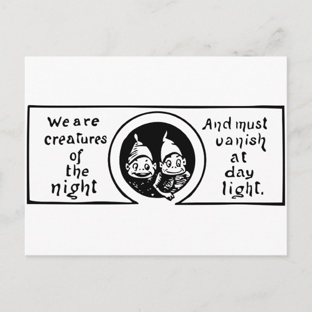 The Brownies: We are Creatures of the Night Postcard (Front)