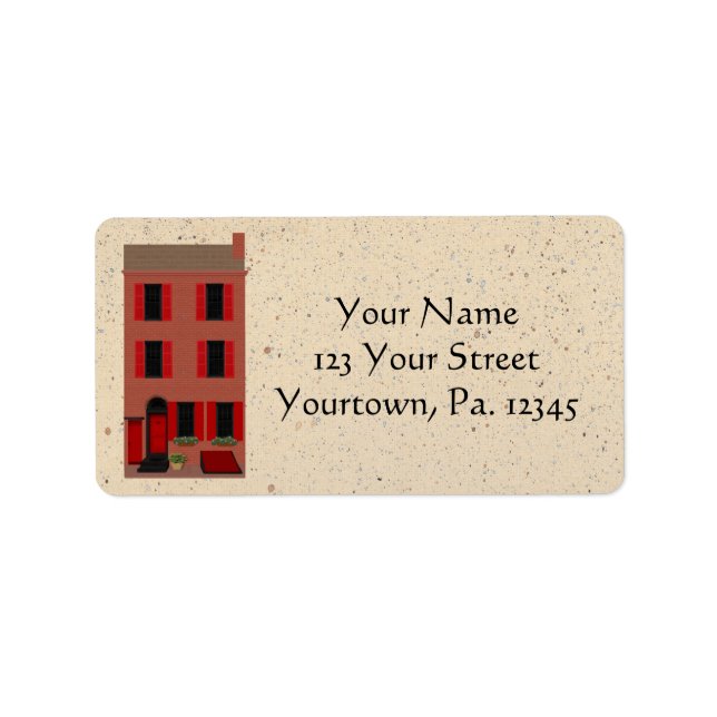 The Brownstone Address Label (Front)