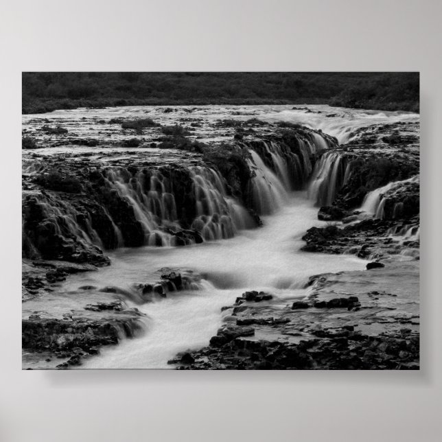 The Bruararfoss waterfall in Iceland Poster (Front)