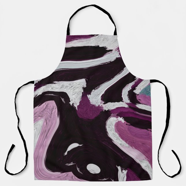 The brush stroke graphic abstract background. Art  Apron (Front)