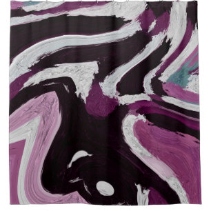 The brush stroke graphic abstract background. Art  Shower Curtain
