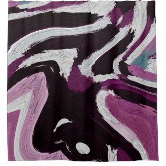 The brush stroke graphic abstract background. Art  Shower Curtain