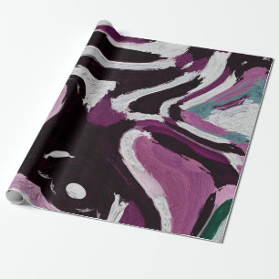 The brush stroke graphic abstract background. Art Wrapping Paper