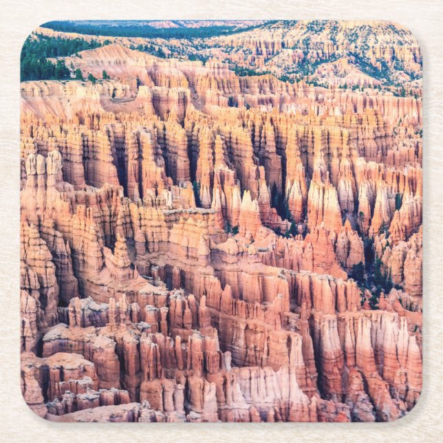 The Bryce Canyon National Park - Utah, USA Square Paper Coaster (Front)