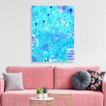 The Bubble Machine: Blue Abstract Art 