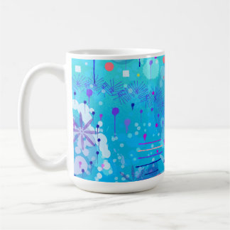 The Bubble Machine: Blue Abstract Art  Coffee Mug