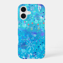 The Bubble Machine: Blue Abstract Art 