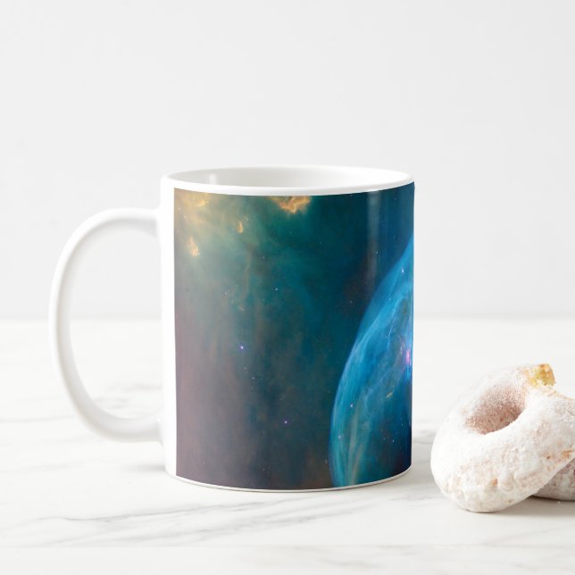 The Bubble Nebula, Ngc 7635. Coffee Mug (With Donut)