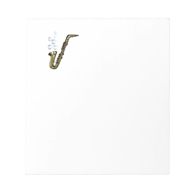 The Bubble Saxophone Notepad (Front)