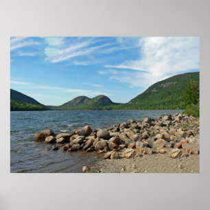 The Bubbles and Jordan Pond, Acadia National Park Poster