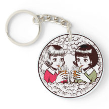 the Bubbling Sisters ACRYLIC KEY HOLDER