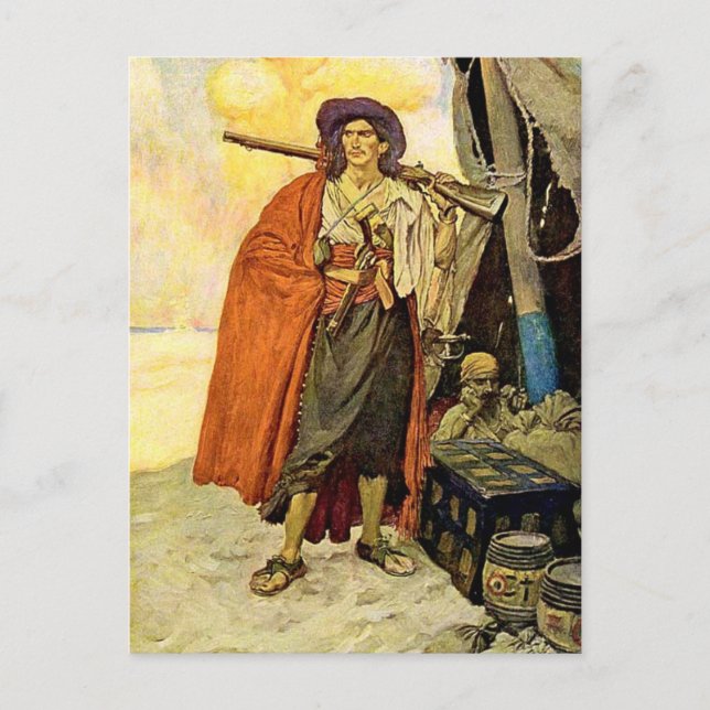 The Buccaneer - pirate art Postcard (Front)