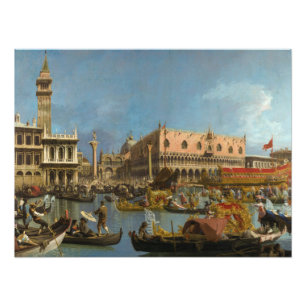 The Bucintoro Returning to the Molo by Canaletto Photo Print