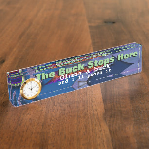 The buck stops here nameplate