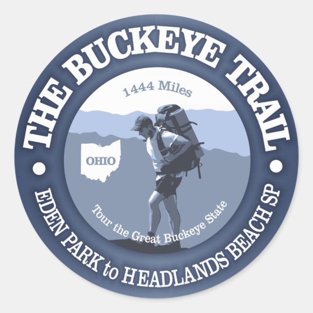 The Buckeye Trail (BG) Classic Round Sticker (Front)