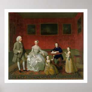 The Buckley-Boar Family, c.1758-60 (oil on canvas) Poster