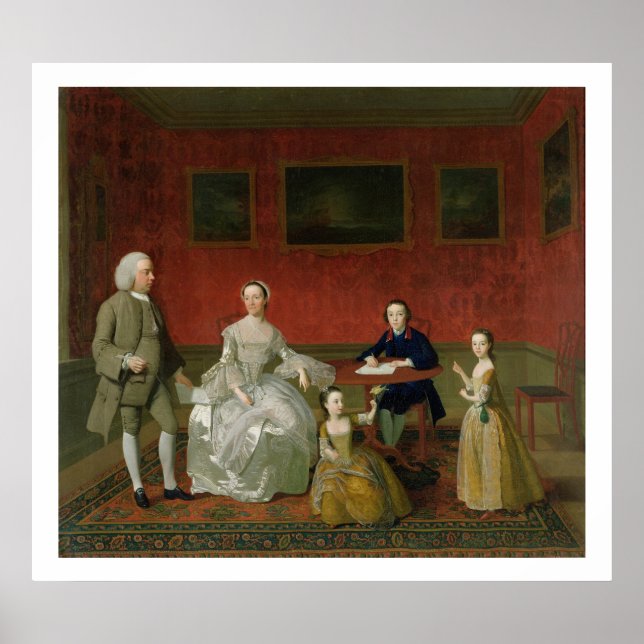 The Buckley-Boar Family, c.1758-60 (oil on canvas) Poster (Front)