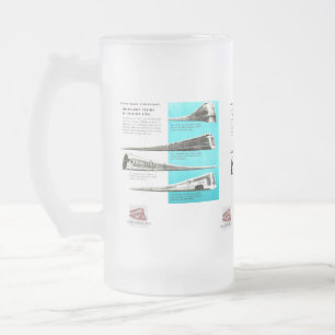 The Budd Company - A Railroad Legend       Frosted Glass Beer Mug