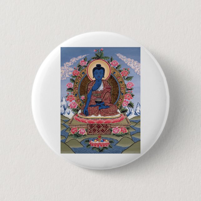 The Buddha 6 Cm Round Badge (Front)