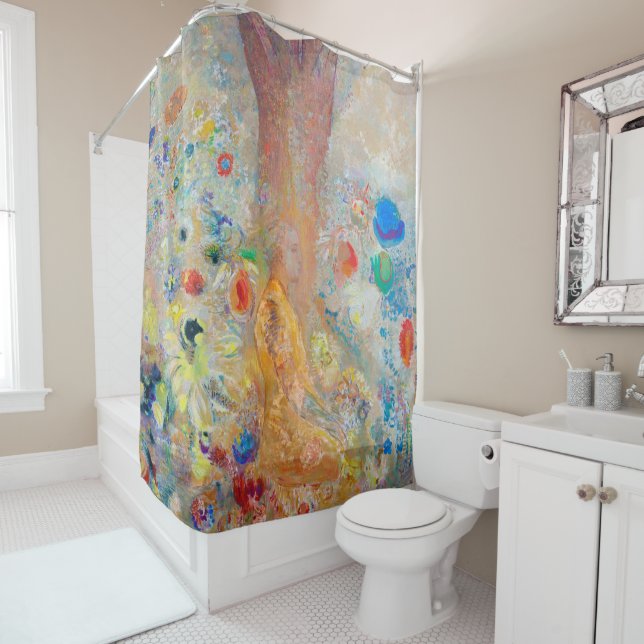 The Buddha, Redon Shower Curtain (In Situ)
